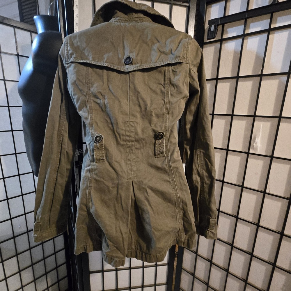Women's American Eagle Olive Green Jacket Size XXSmall 100% COTTON! - Picture 7 of 13